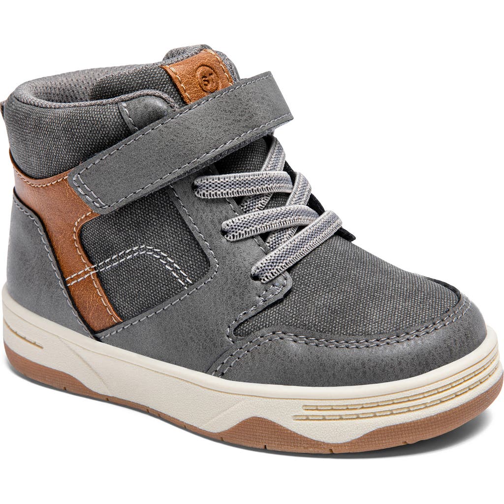 Stride Rite Kids' Colby High Top Sneaker In Grey