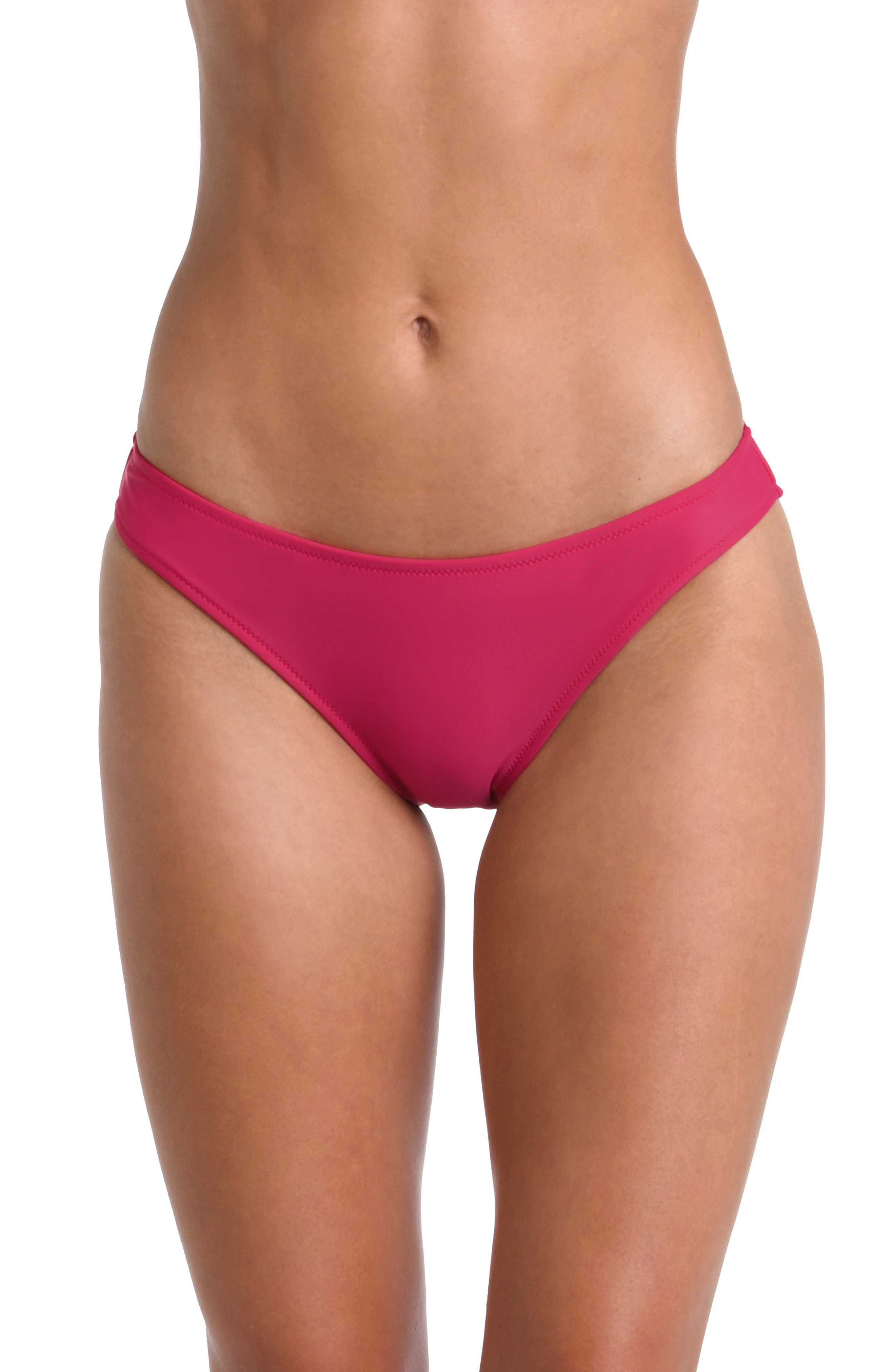 L'AGENCE Nicole Solid Classic Bikini Bottoms