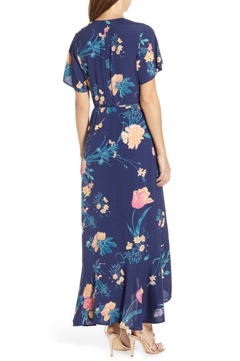 Long Languid Dress, Alternate, color, NAVY PEACOAT ROMANTIC BLOOMS