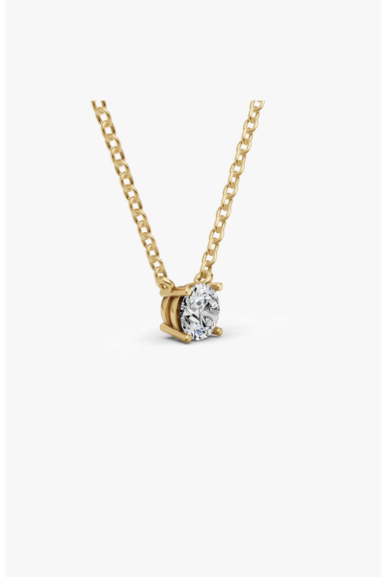 14K Gold 0.25 ct Lab Grown Round Sereia Shape Diamond Pendant, Alternate, color, Yellow Gold