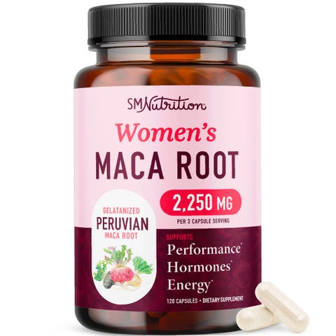 Maca Root 2250MG Capsules, 120ct