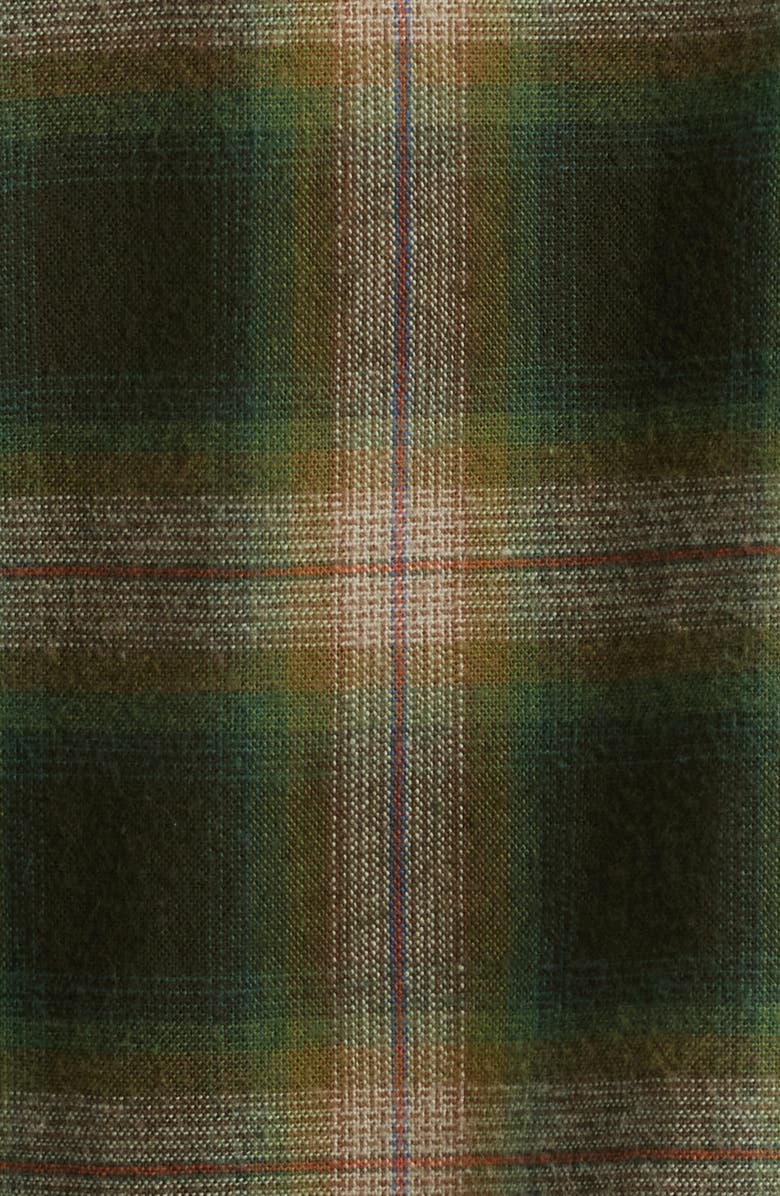 Pendleton Wyatt Plaid Cotton Snap-Up Shirt, Alternate, color, Olive Multi Plaid