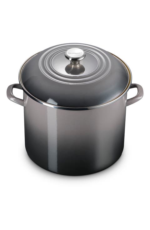 16-Quart Enameled Stainless Steel Stock Pot