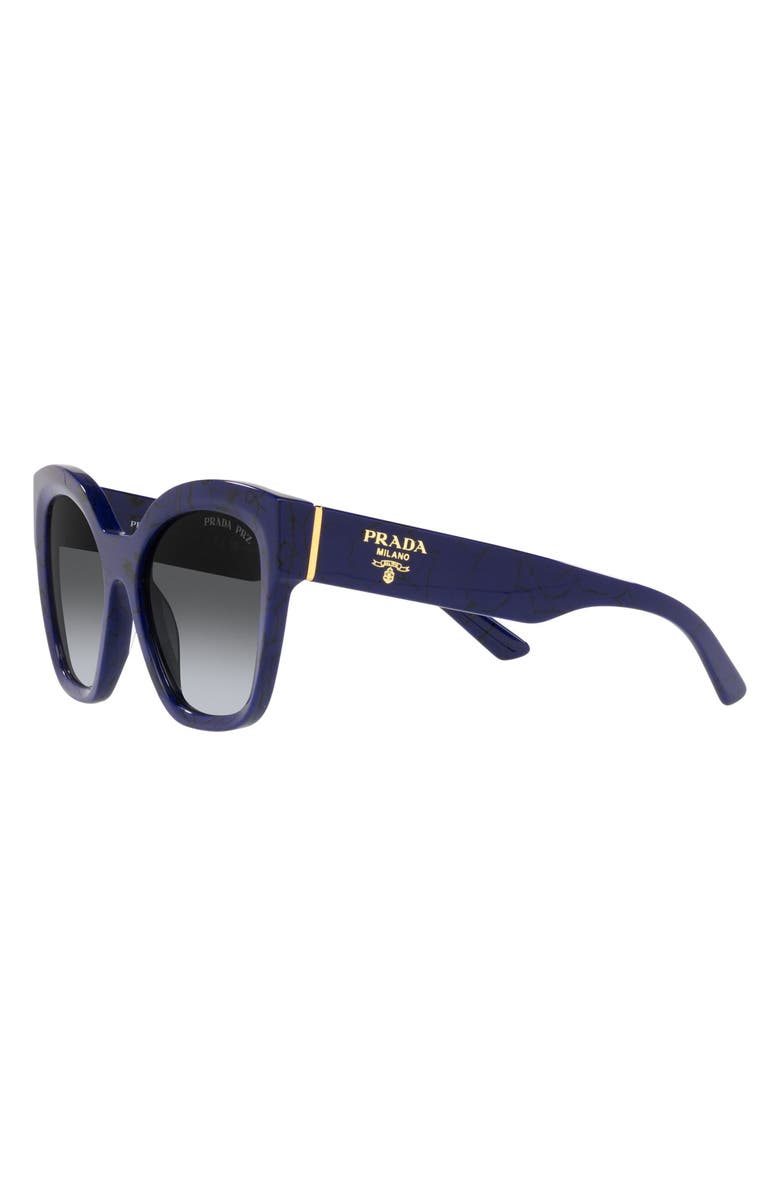Prada 54mm Gradient Polarized Irregular Sunglasses, Alternate, color, 