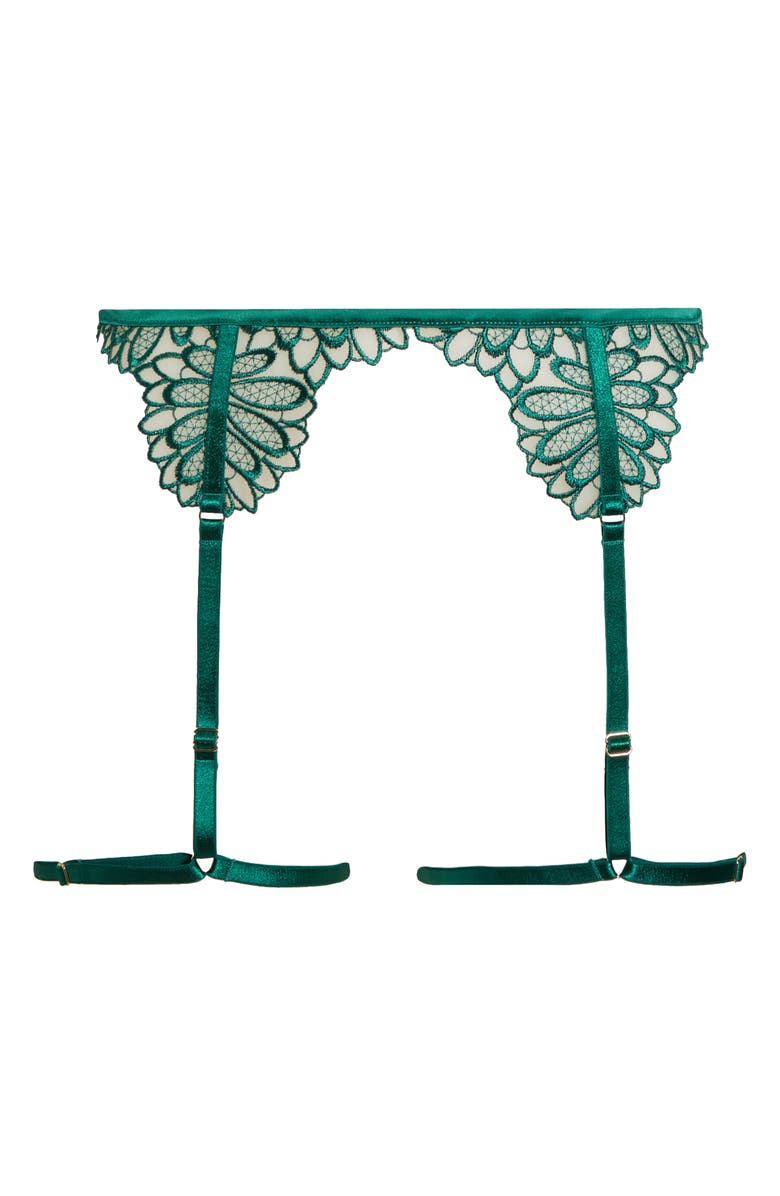 Bluebella Amaris Garter Belt, Alternate, color, Aventurine Green/ Sheer