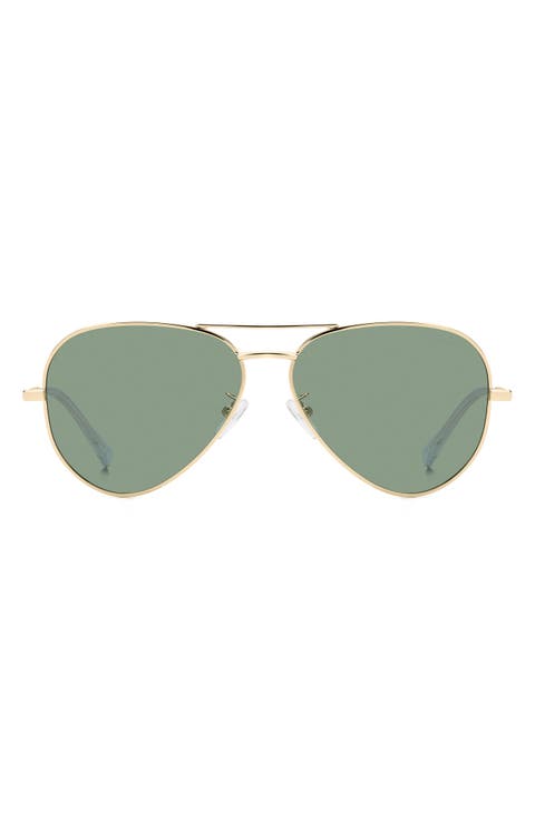 59mm Polarized Pilot Sunglasses