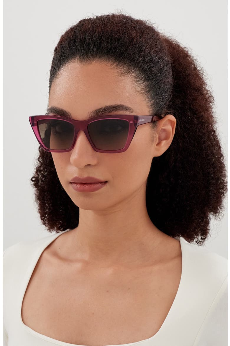 53mm Cat Eye Sunglasses, Alternate, color, PINK