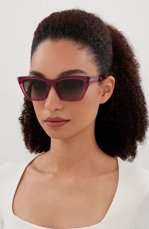 Saint Laurent Cat-eye Acetate Sunglasses In Pink