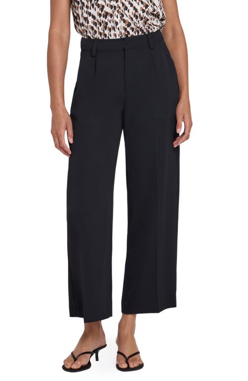 Nydj Crepe Ankle Wide Leg Pants In Black