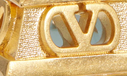 Valentino Vlogo Siganture Eiffel Tower Charm Keyring In Gold