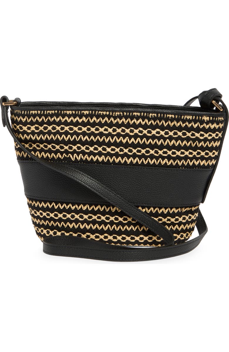Sam Edelman Khiara Espadrille Fan Crossbody Bag, Alternate, color, Black