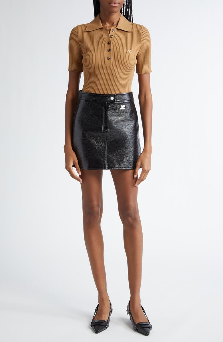 Courrèges Iconic Rib Polo, Alternate, color, 