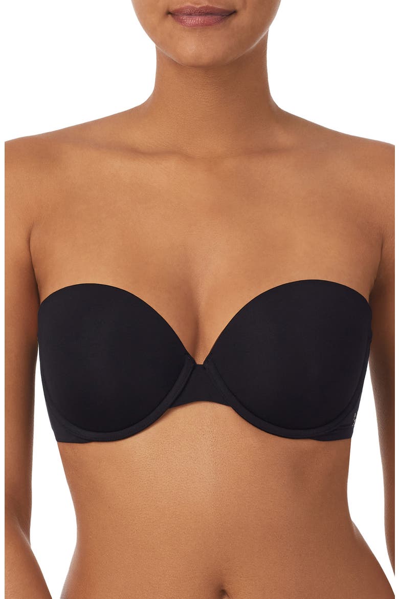 Smooth Strapless Underwire Push-Up Bra, Alternate, color, BLACK
