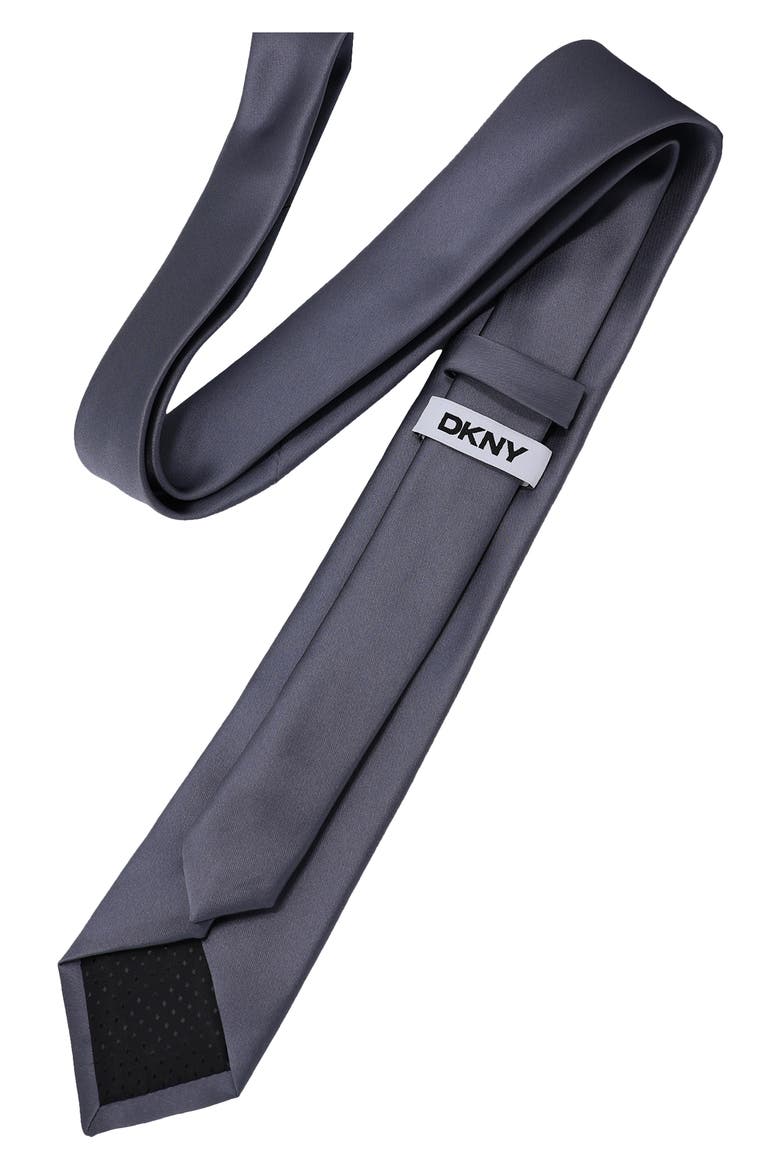 Satin Tie, Alternate, color, CHARCOAL