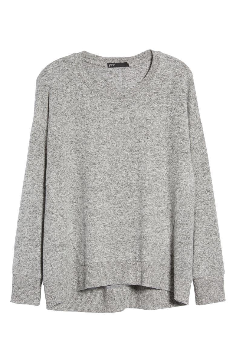 GIBSONLOOK Gibson x Living in Yellow Chelsea Cozy Shirttail Sweater, Alternate, color, 