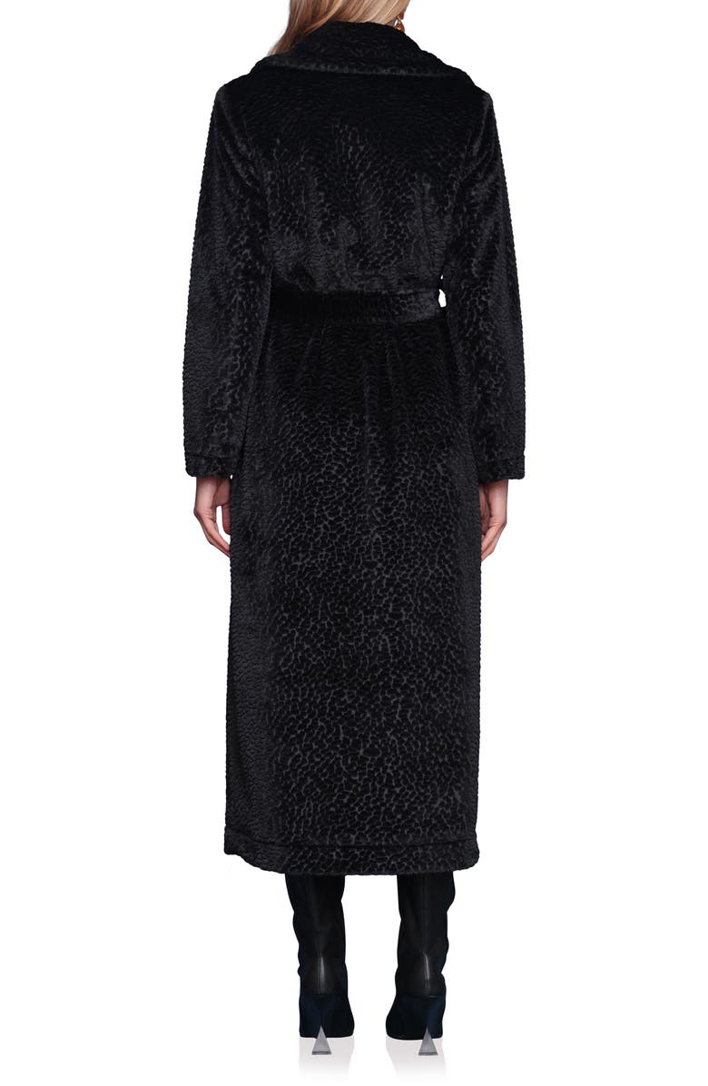 Avec Les Filles Faux Shearling Maxi Coat, Alternate, color, Black