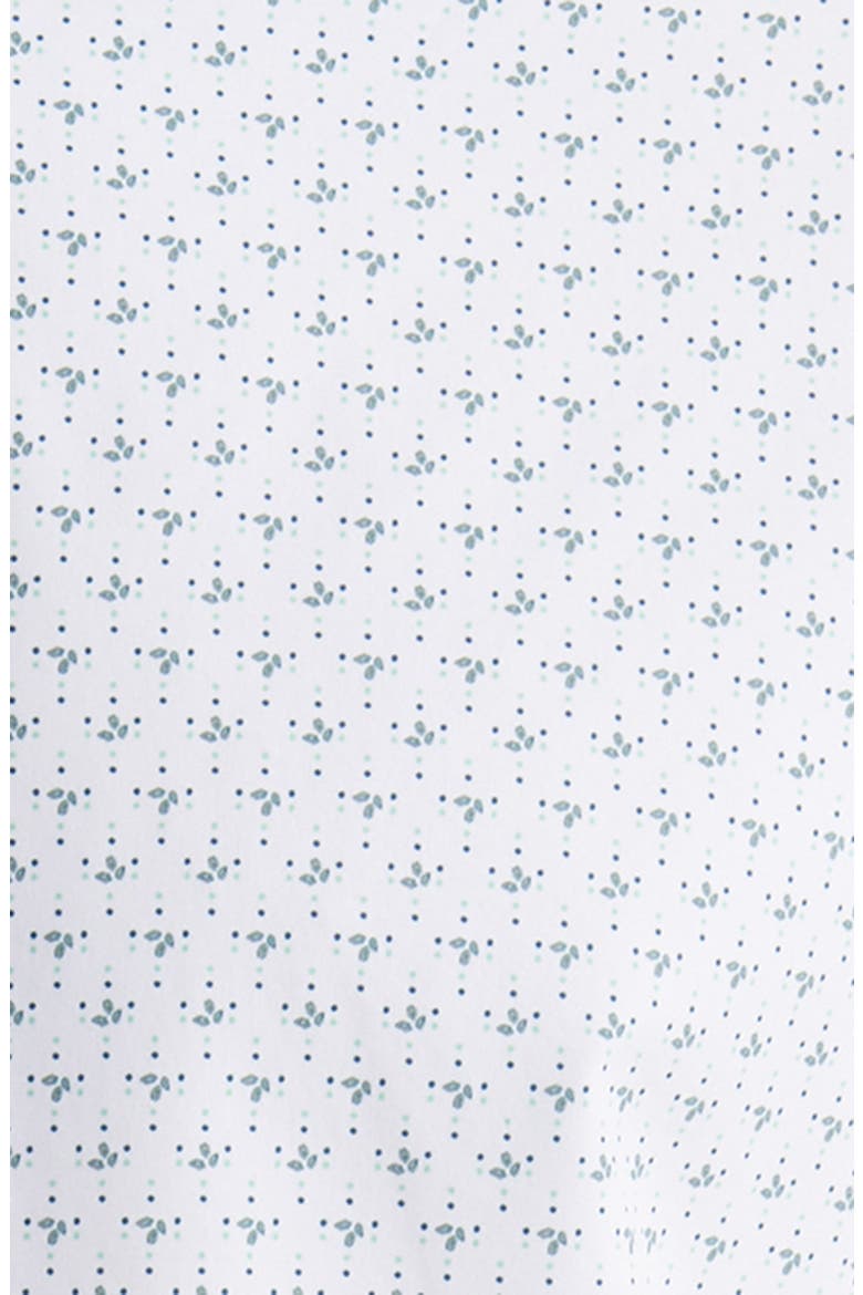 Leeward Trim Fit No Tuck Print Performance Button-Up Shirt, Alternate, color, SEA SPRAY DOTTED LEAVES