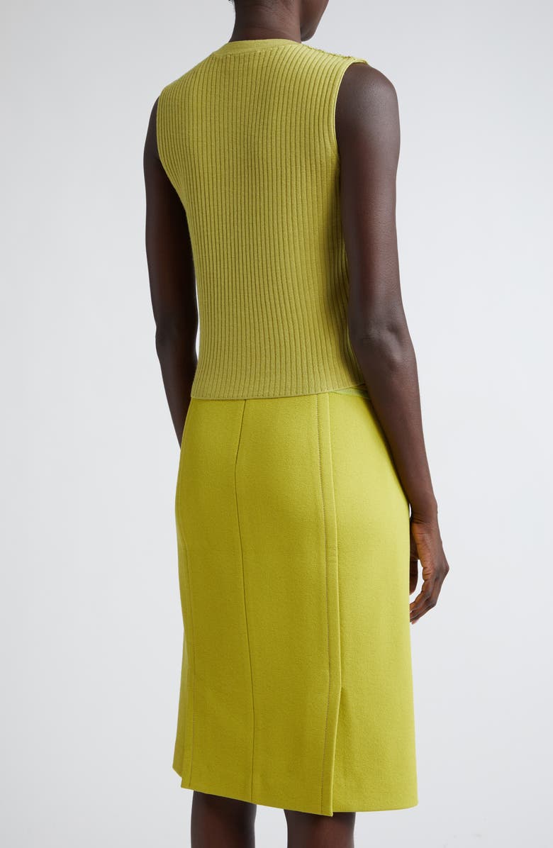 St. John Evening Mixed Media Sequin Knit Sleeveless Sweater, Alternate, color,