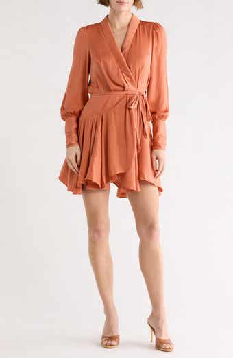 Tart Glenna Long Sleeve Faux Wrap Minidress