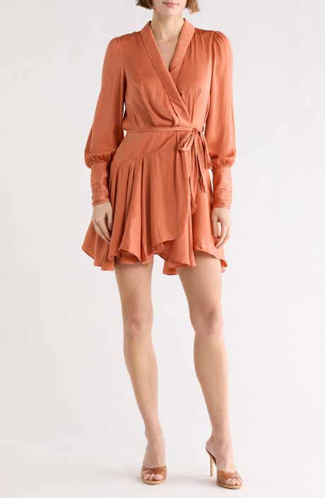 Tart Glenna Long Sleeve Faux Wrap Minidress