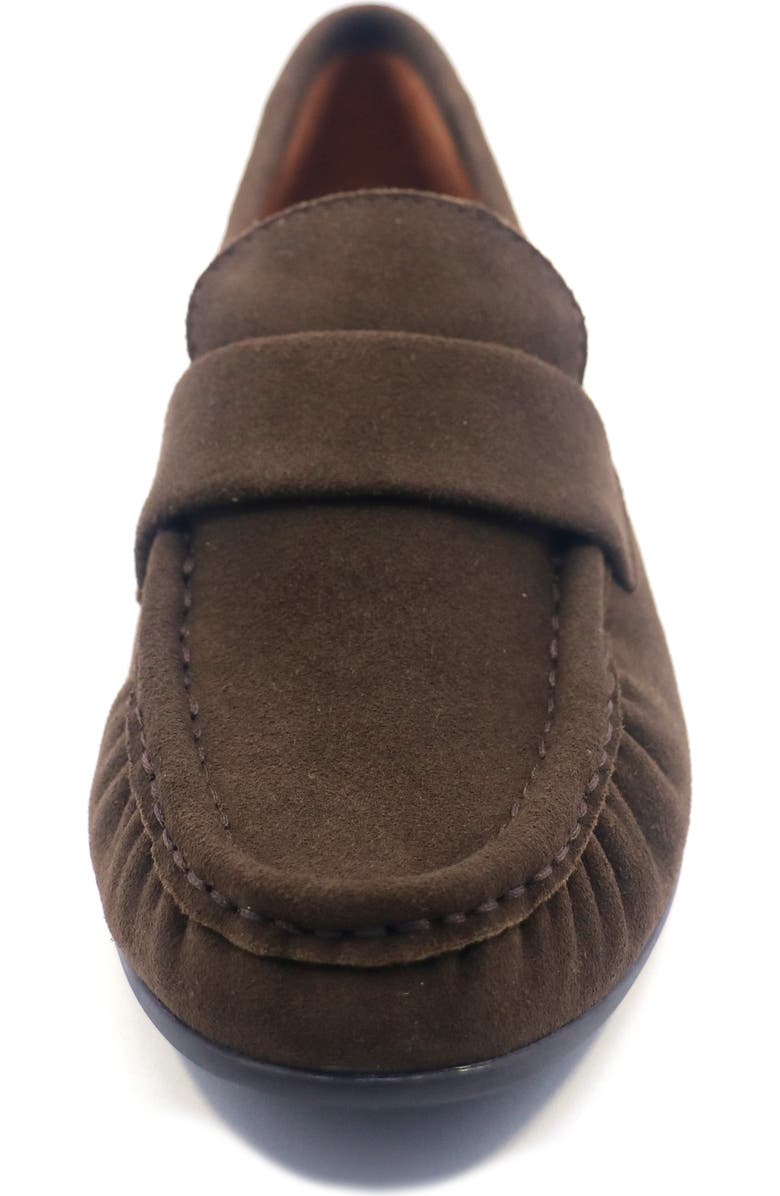 Gentle Souls Crew Woven Leather Loafer, Alternate, color, Moss Suede