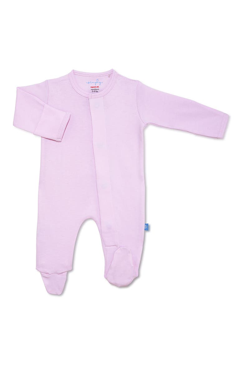 Simply Soft Magnetic Organic Cotton Footie, Main, color, SOFT PETAL PINK