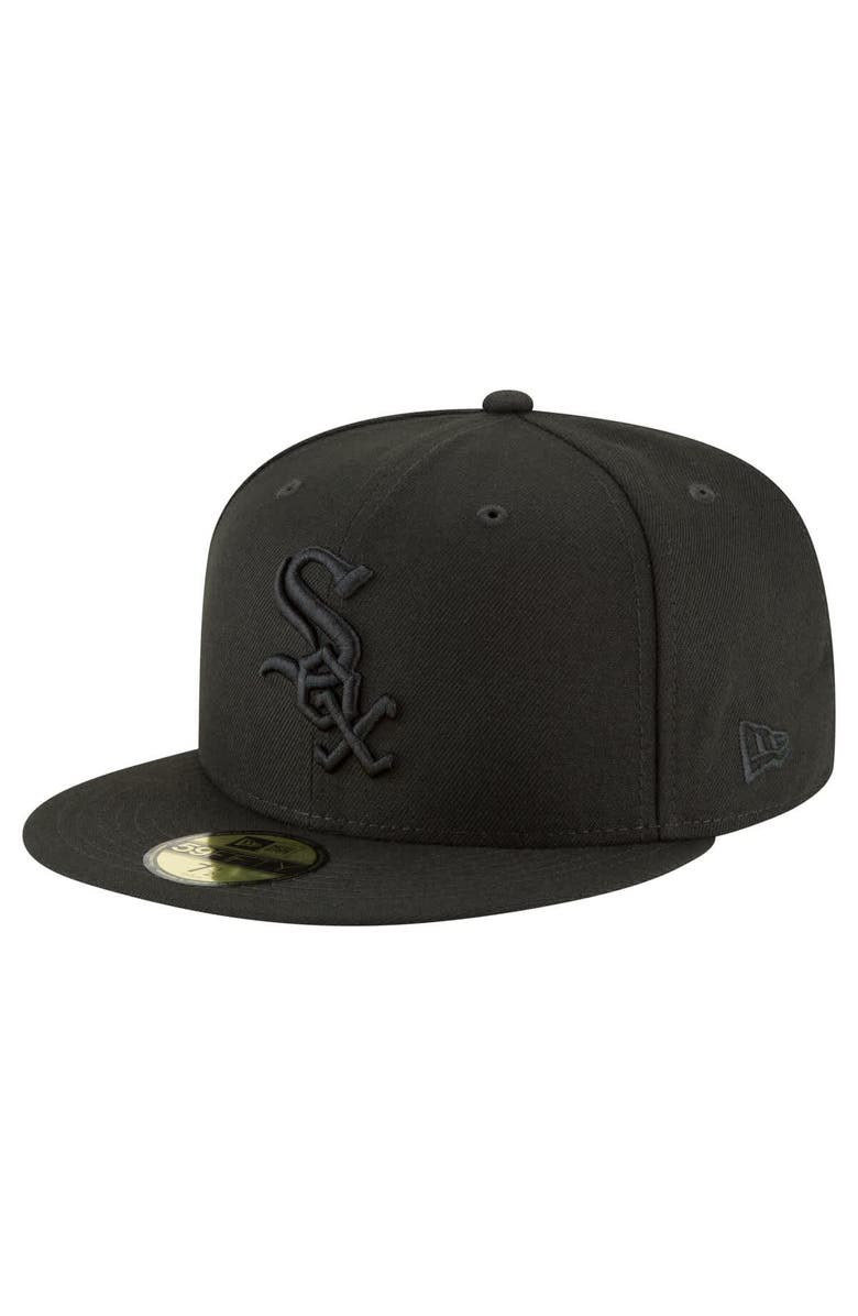 New Era Men's New Era Black Chicago White Sox 125th Anniversary 59FIFTY Fitted Hat, Alternate, color, Black