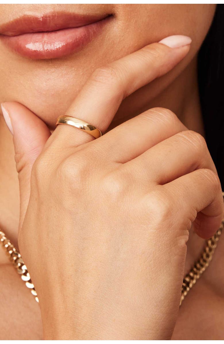 Oradina 14K Gold Forever Band Bold Ring, Alternate, color, Yellow Gold