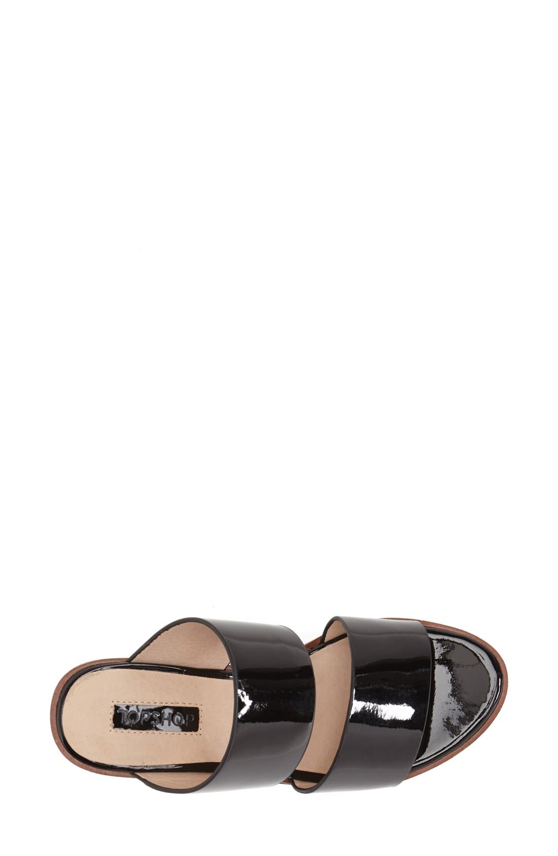 'Whiskey' Platform Wedge Sandal, Alternate, color, BLACK