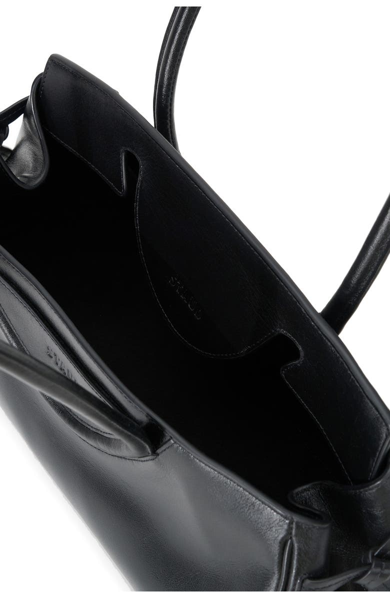 STAUD Maude Leather Shoulder Bag, Alternate, color, Black