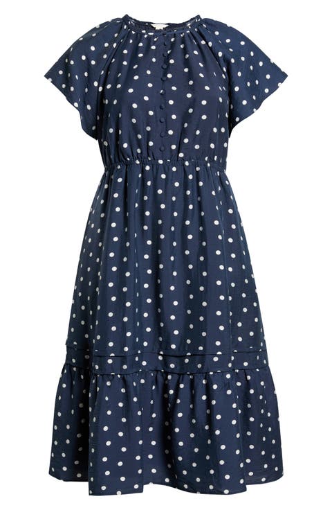 Flutter Sleeve Tiered Dress