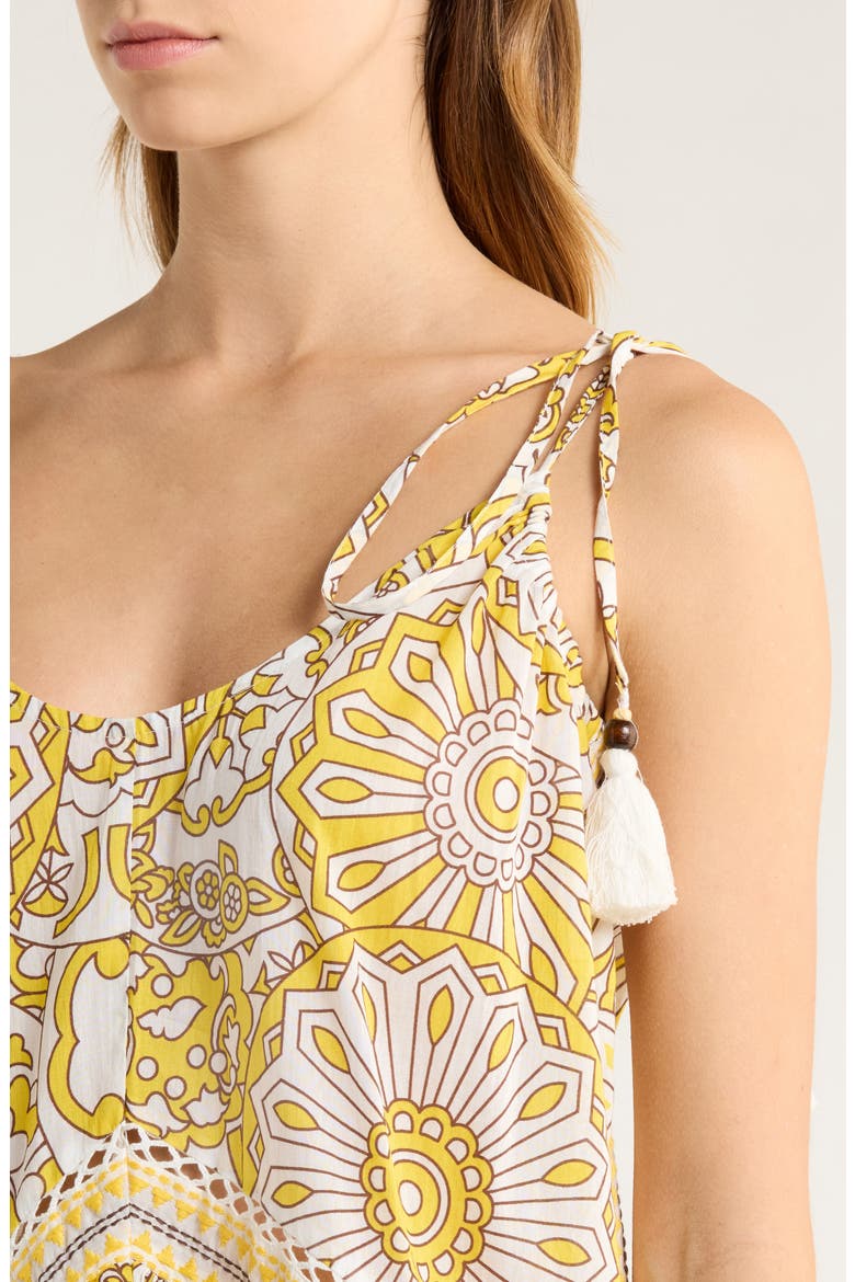 Gigi Print Ruffle Minidress, Alternate, color, SUNGLOW COMBO