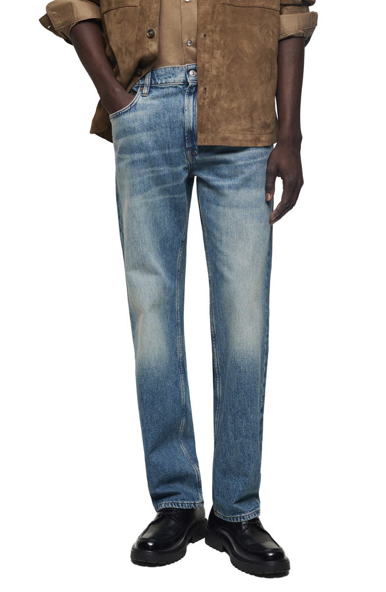 MANGO Straight Leg Jeans, Main, color, Medium Vintage Blue