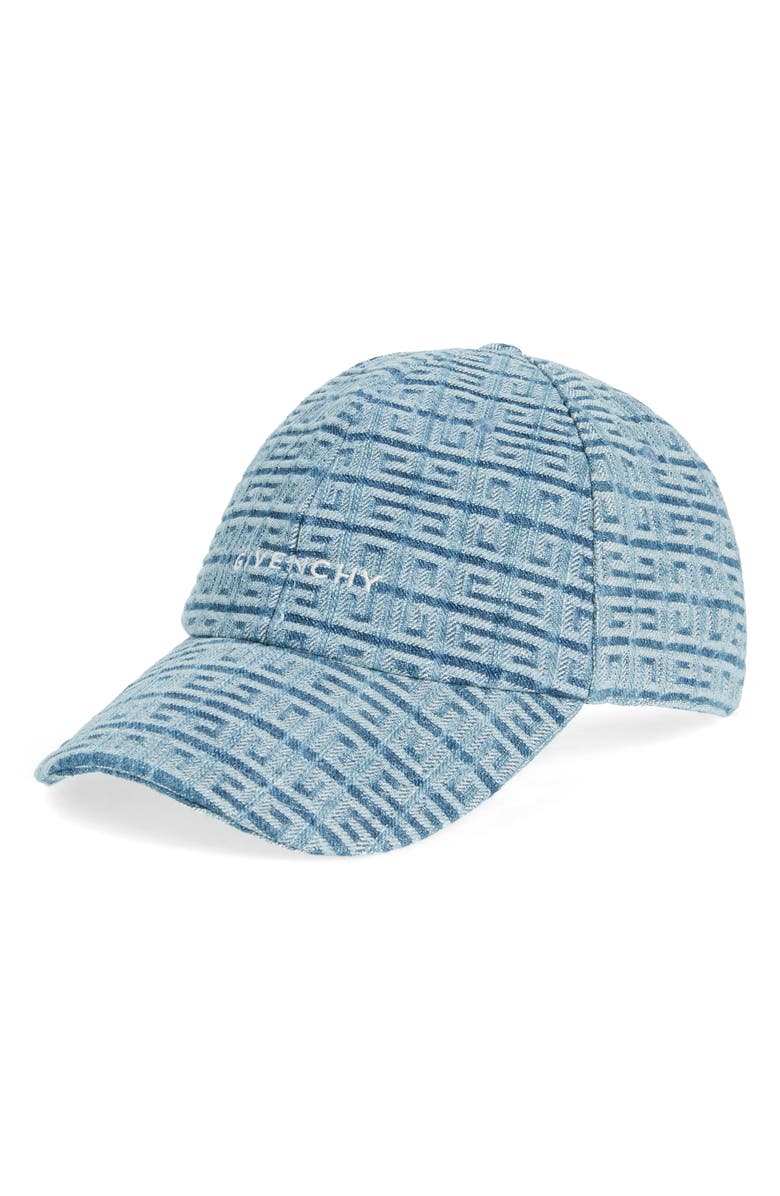 Givenchy 4G Logo Denim Baseball Cap, Main, color,