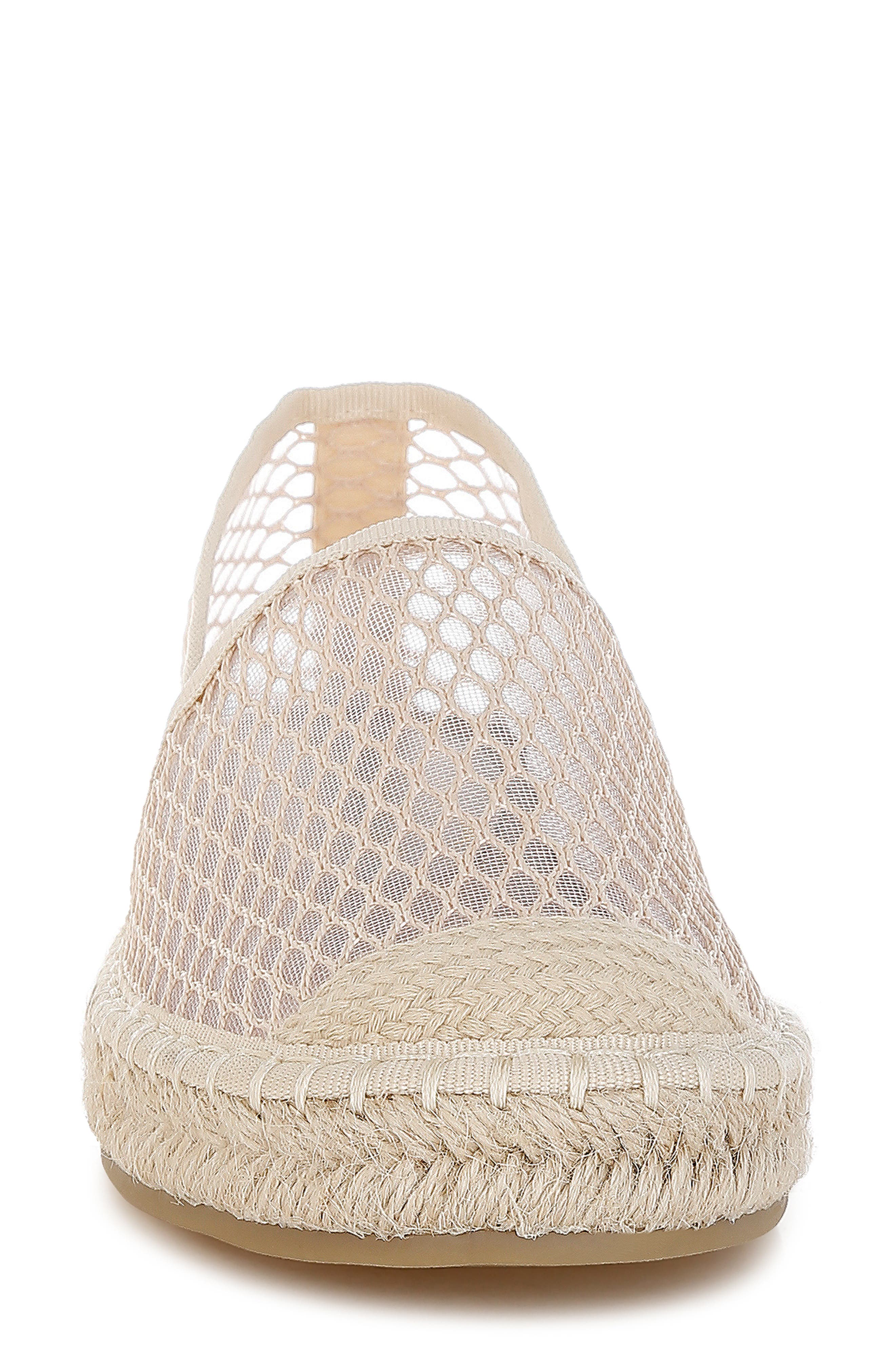 Manara Mesh Espadrille Flat, Alternate, color, BEIGE