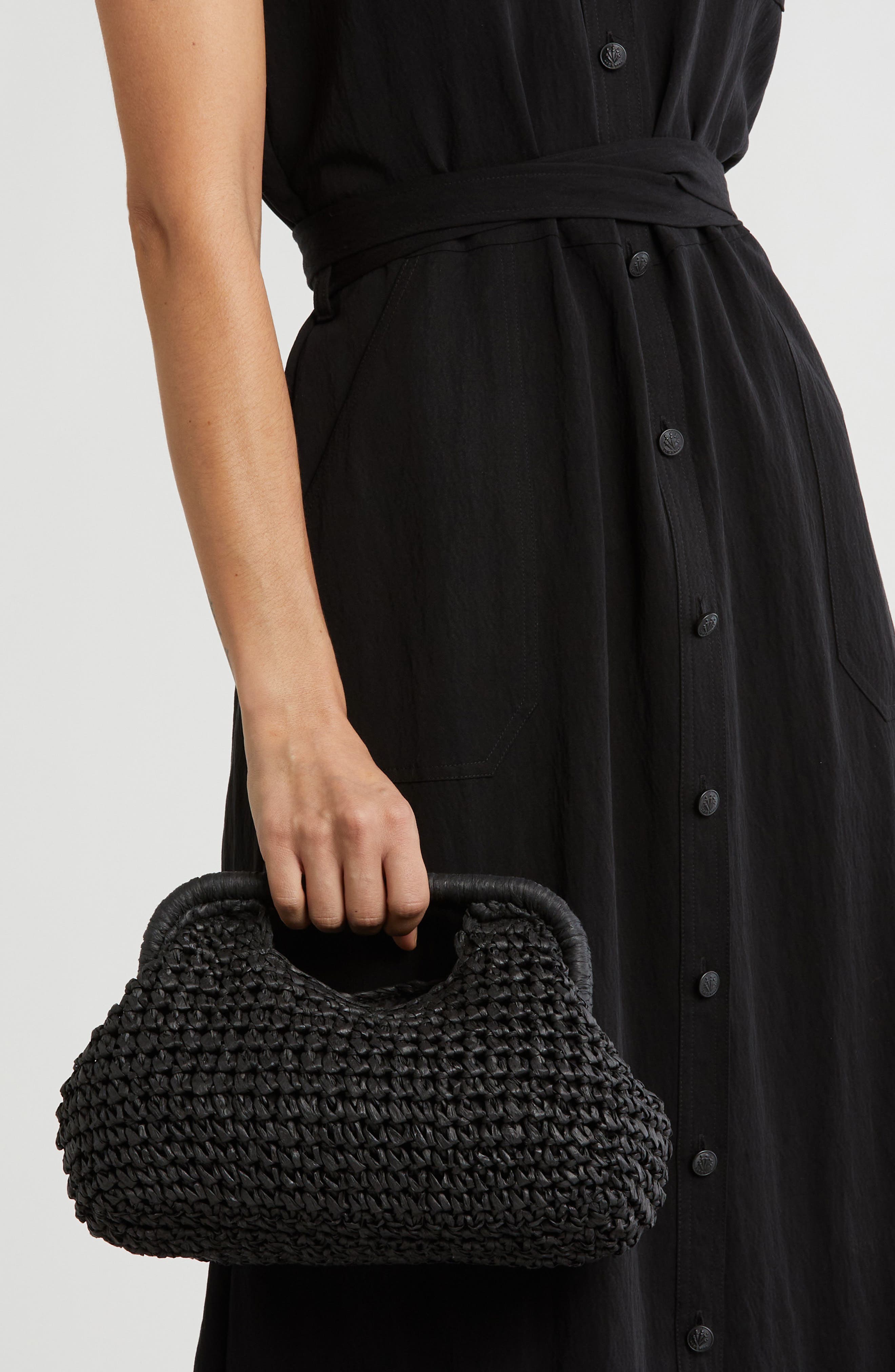 BCBG Raffia Clutch, Alternate, color, 