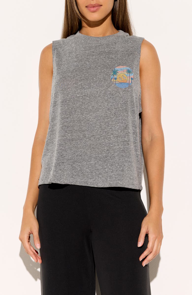 Spiritual Gangster Paradise Inner Gaze Vibe Tank, Main, color, Heather Grey