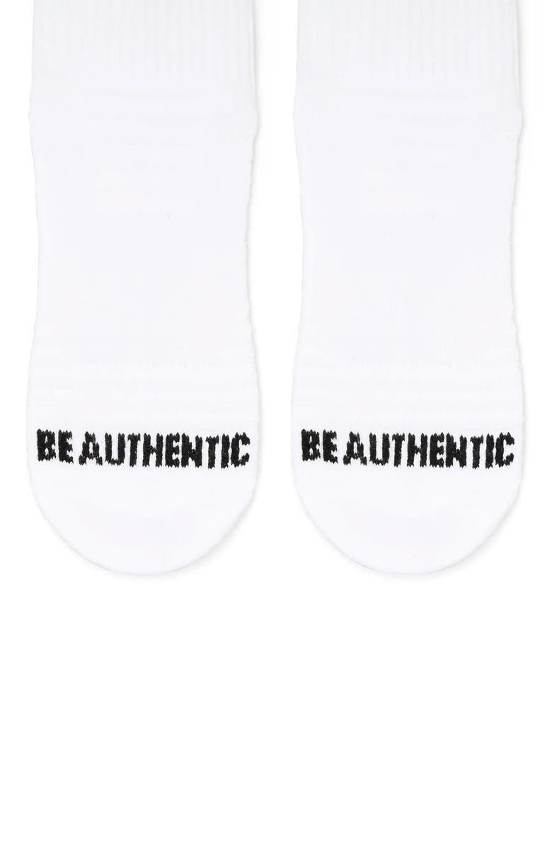 Eastside Golf Dual Stripe Crew Socks, Alternate, color, Bright White