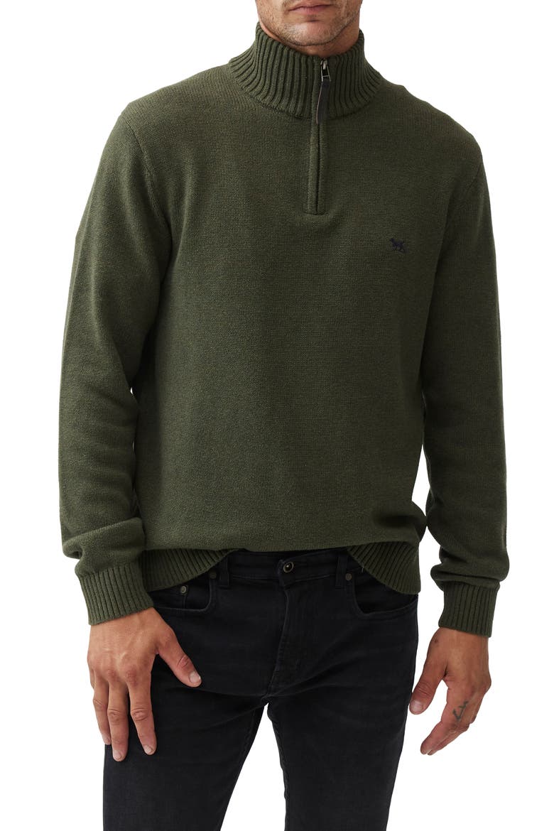 Merrick Bay Quarter Zip Sweater, Main, color, LODEN