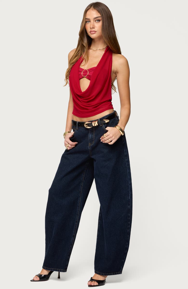 EDIKTED Issey Layered Cowl Neck Top, Alternate, color,