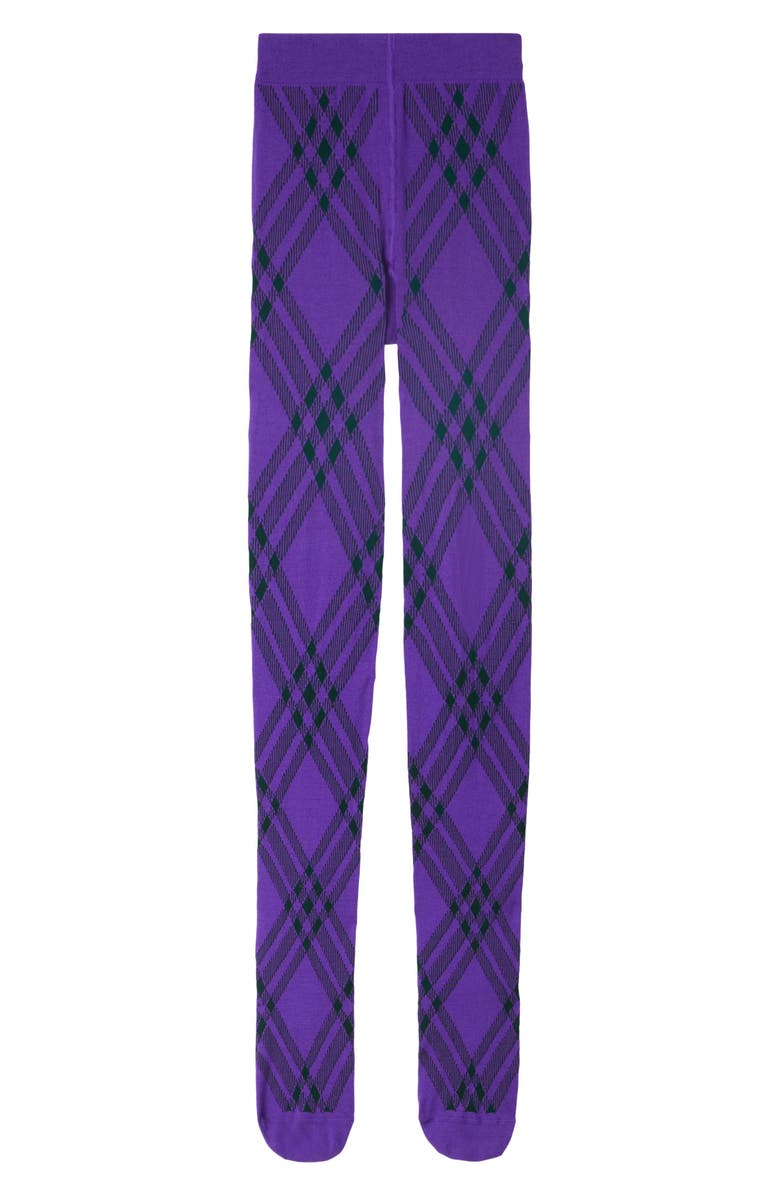 Burberry 3 Bar Intarsia Check Wool Blend Tights, Main, color, 