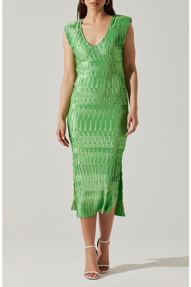 Nyah Ruched Velvet Dress, Main, color, GREEN