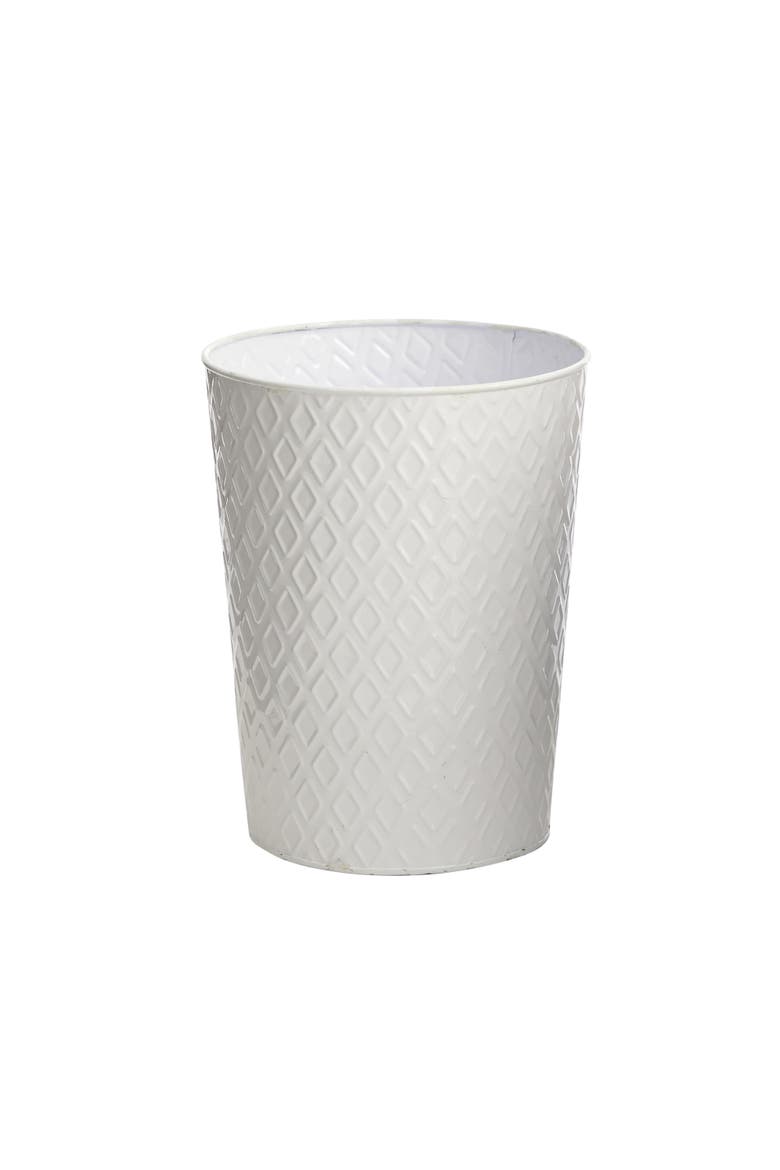 10-in Embossed Tin Planter, Main, color, White