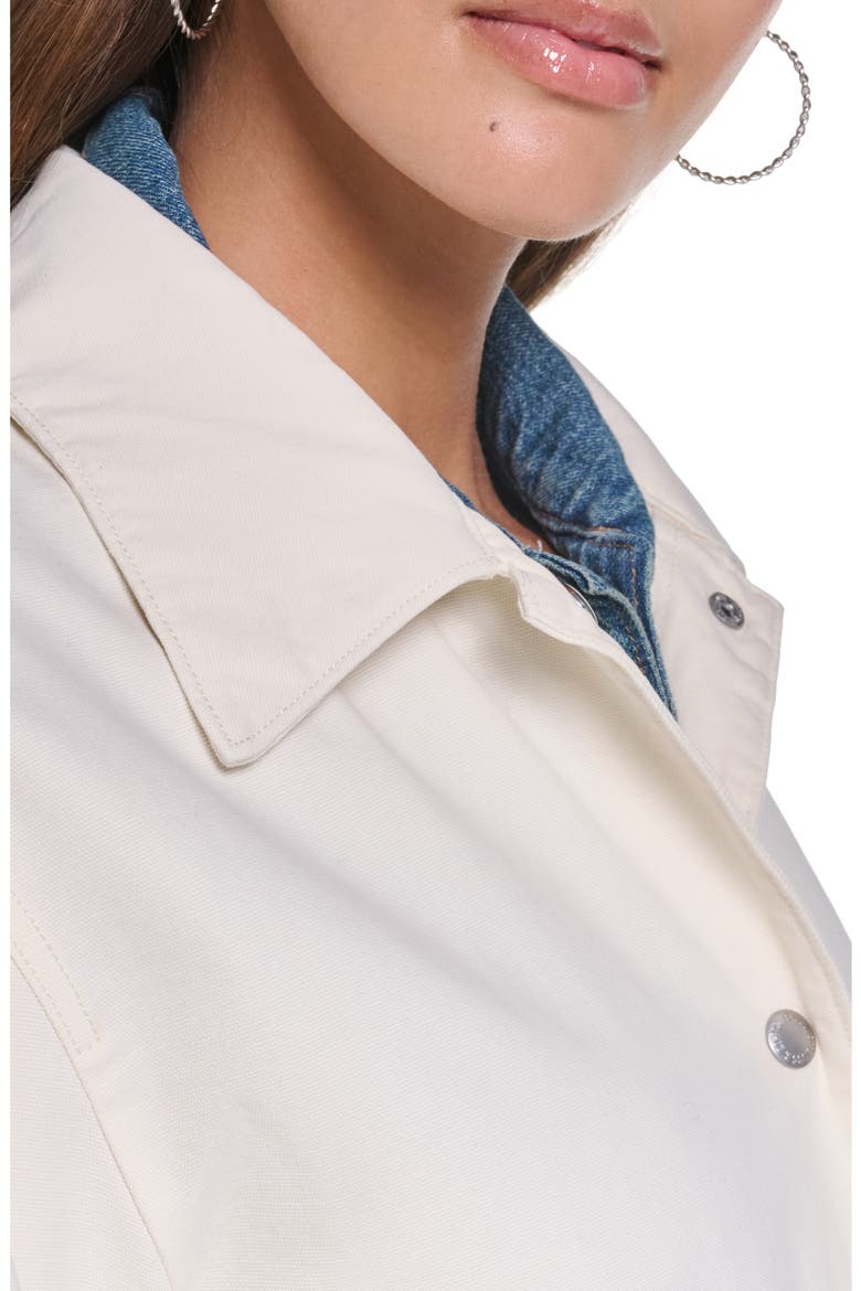 Cropped Cotton Chore Jacket, Alternate, color, ECRU