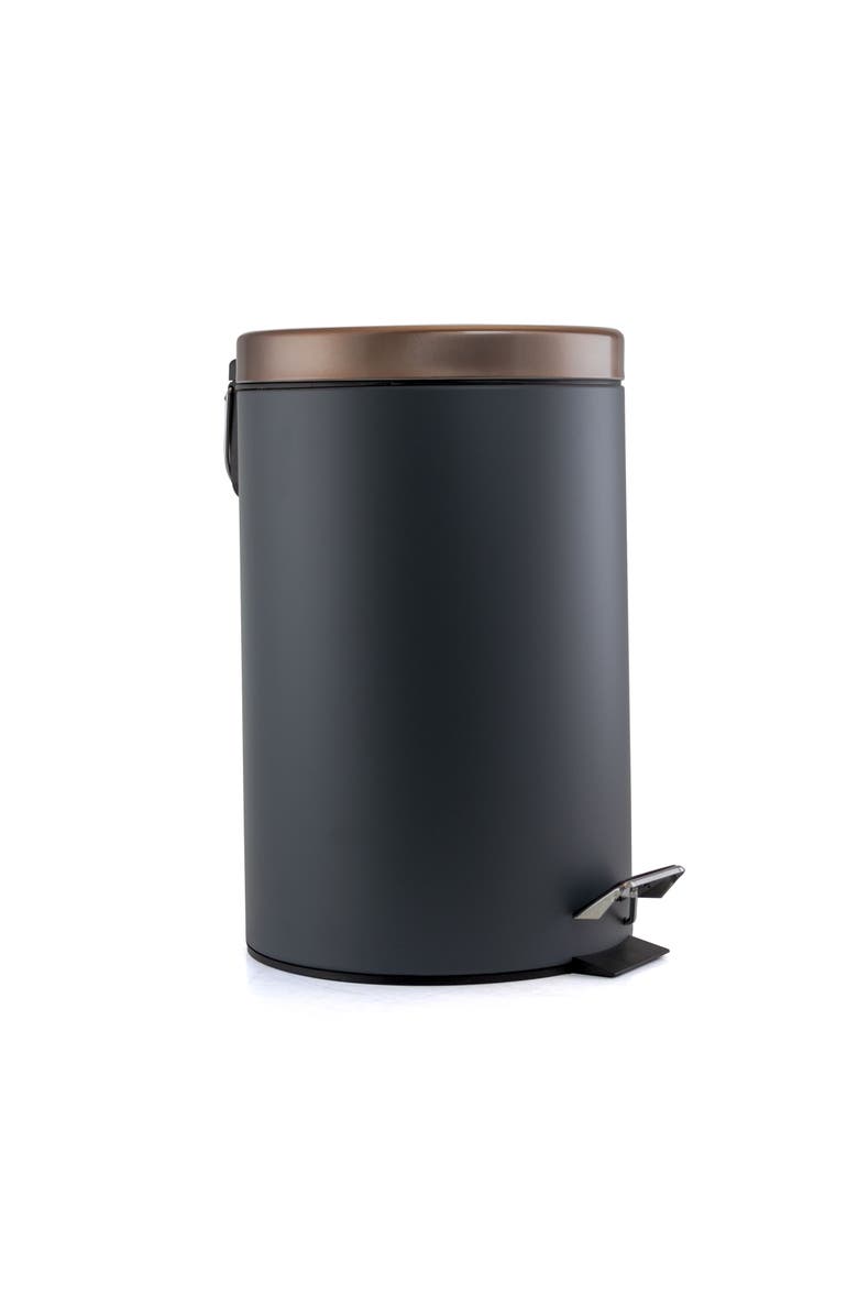 Elama 1.5 Gallon Stylish Grey and Copper Soft Pedal Office, Kitchen and Bathroom Trash Bin, Main, color, Copper