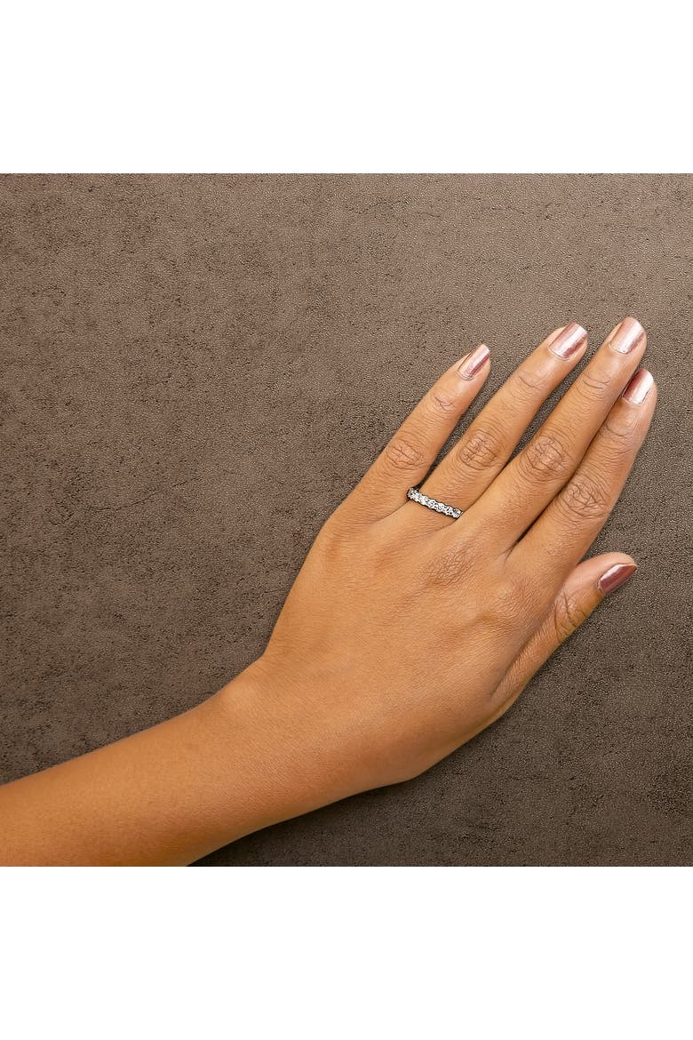 14K Gold 1.00 Cttw Round Diamond Prong Set Wedding Band, Alternate, color, White