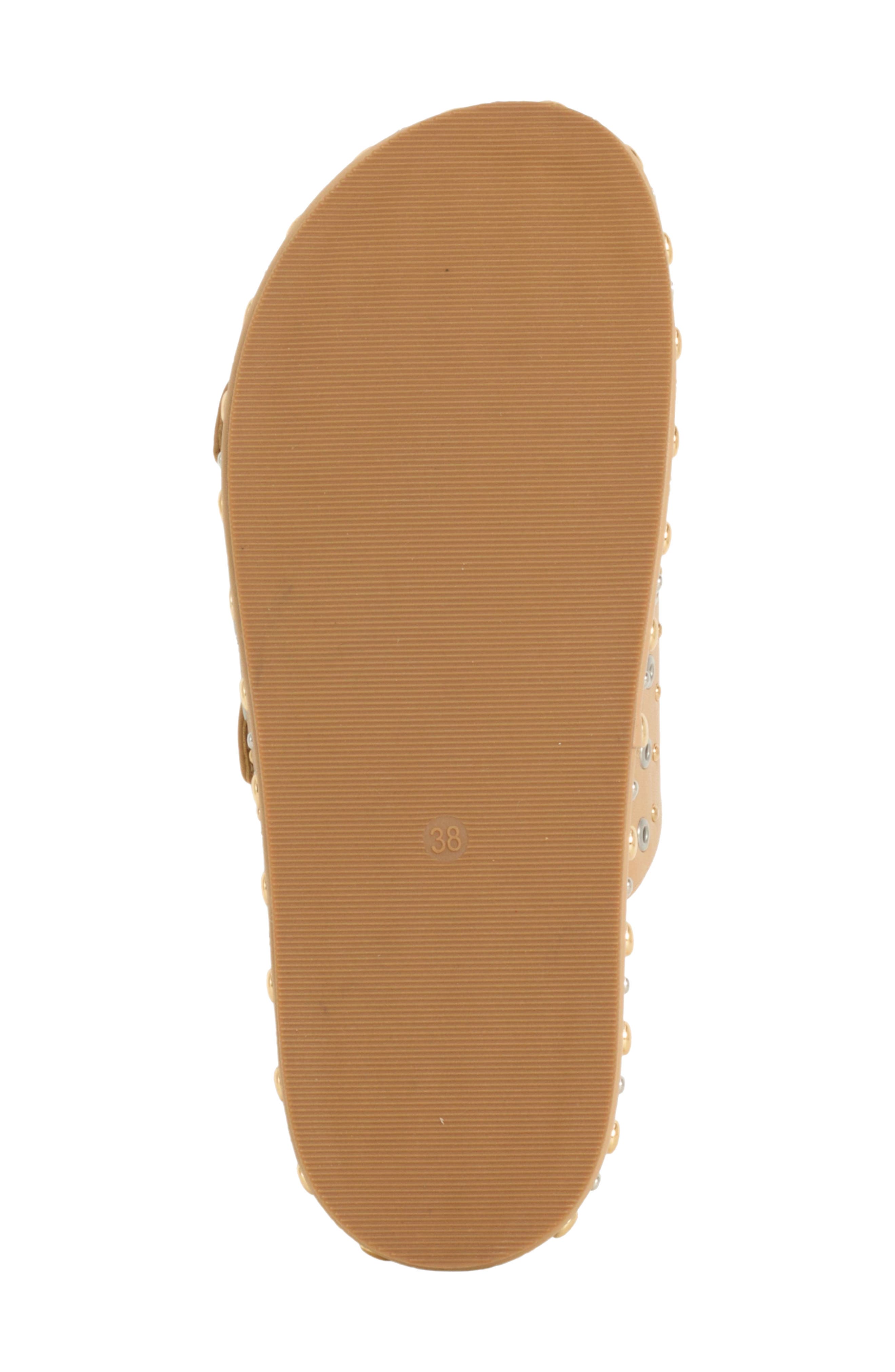 Irene Platform Slide Sandal, Alternate, color, TAN