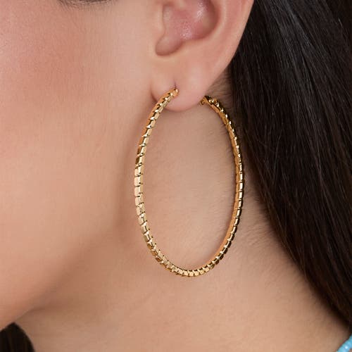 Jessica Simpson Omega Gold-tone Statement Hoop Earrings In Gold