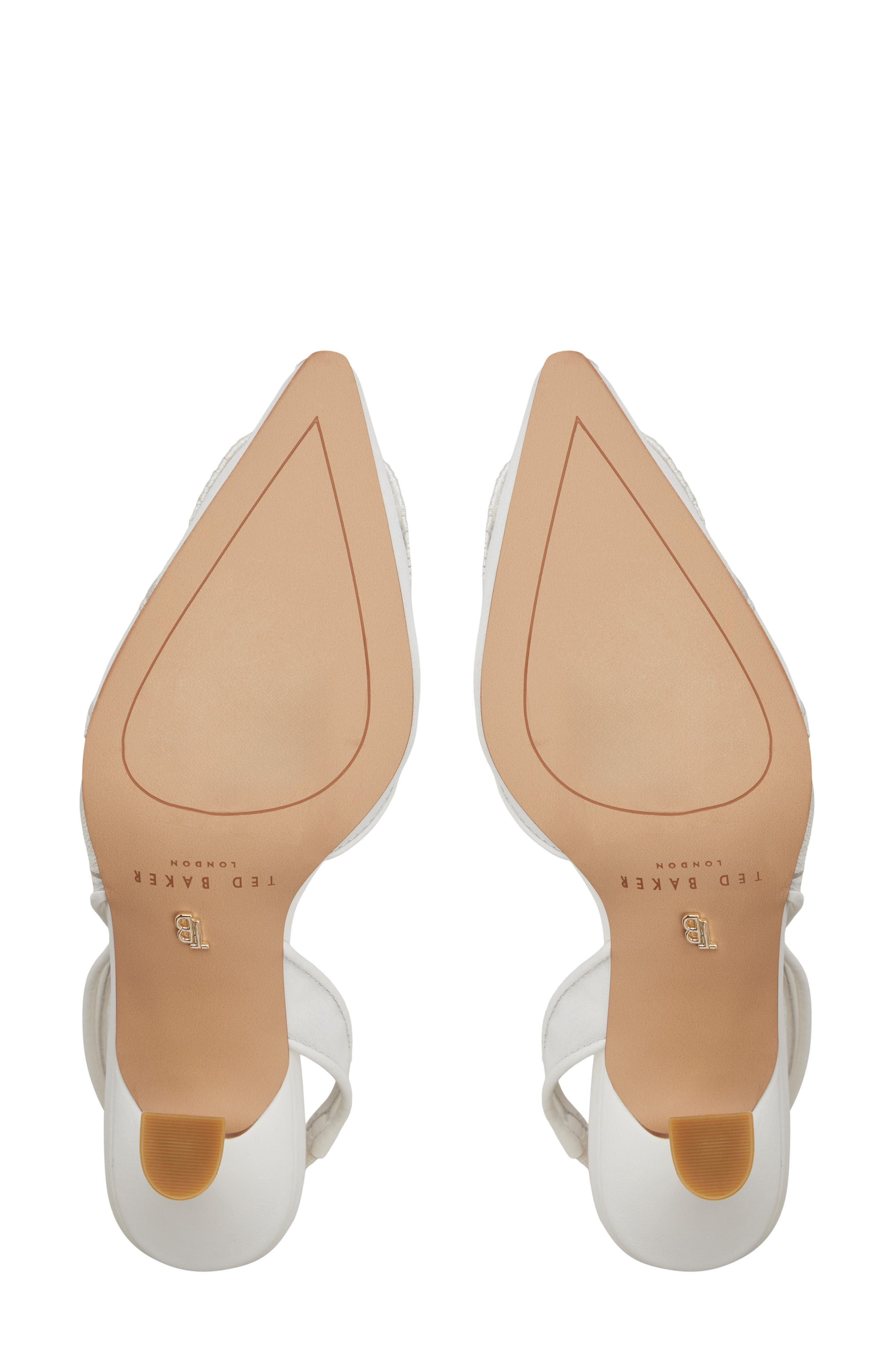 Ted Baker Ari Slingback Pointed Toe Pump, Alternate, color, White