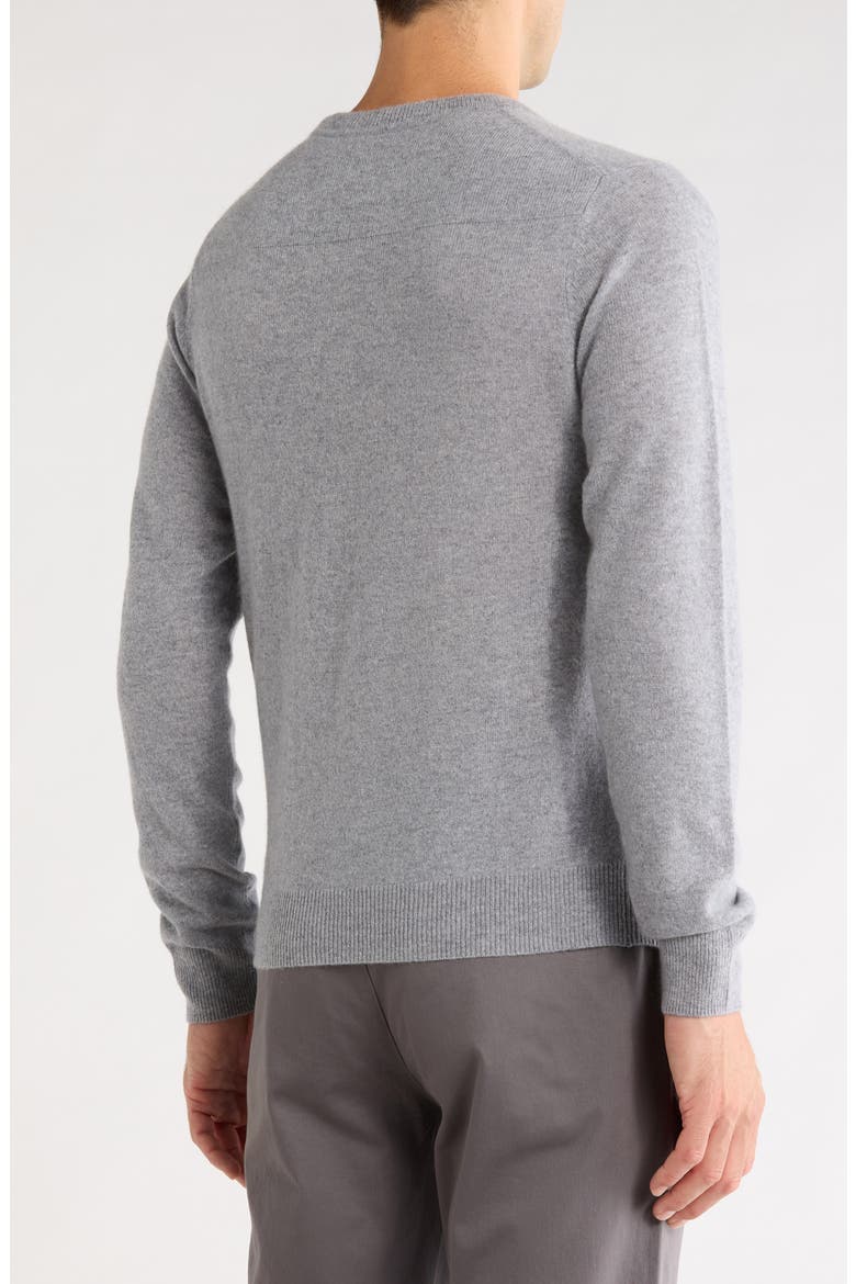 Cashmere Crewneck Sweater, Alternate, color, GREY DECEMBER HEATHER